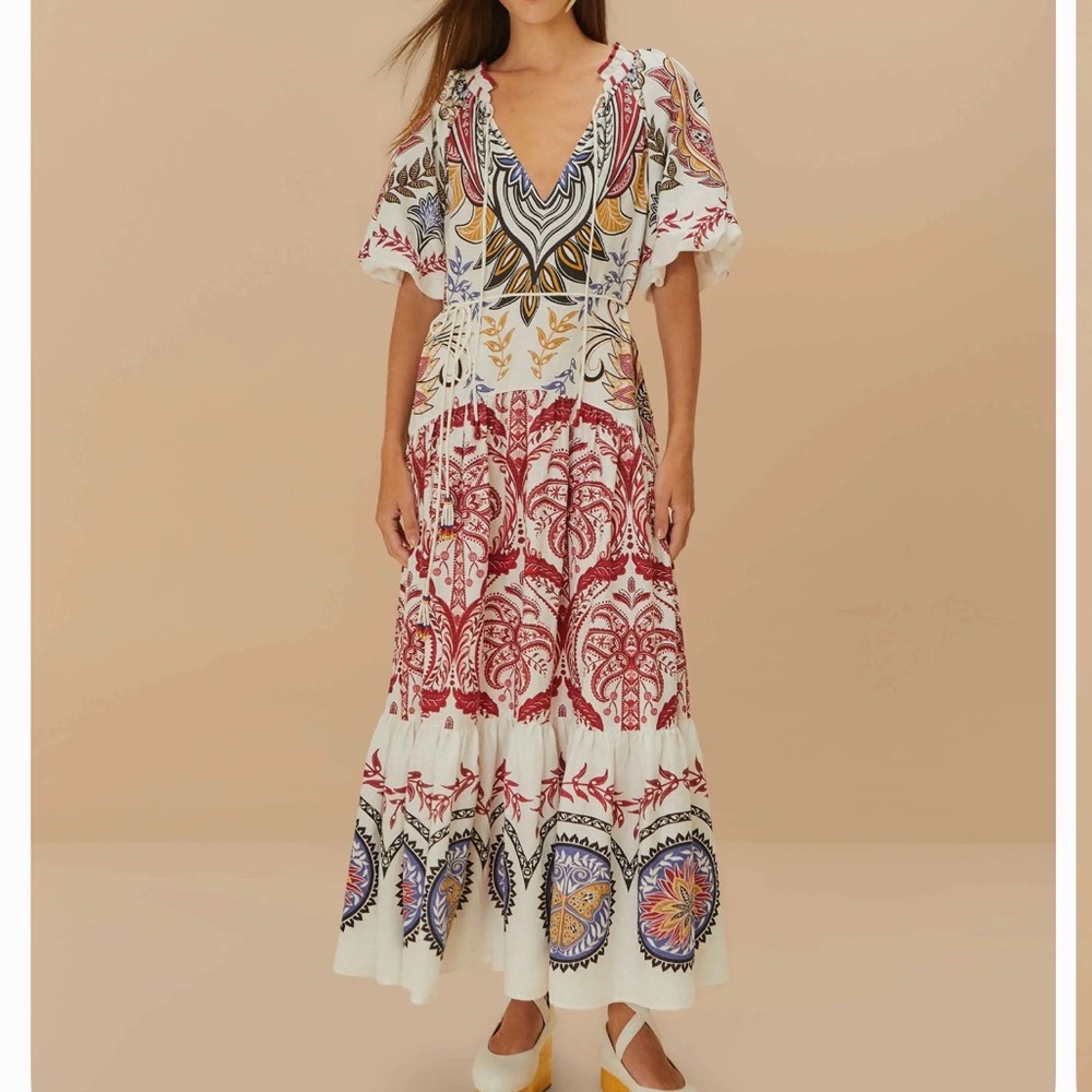 Farm Rio boho glam maxi dress